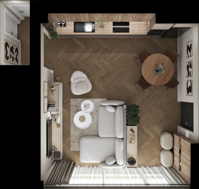 Apartament Finisat, 3 camere, cu Terasa, logie și Parcare Subterană 