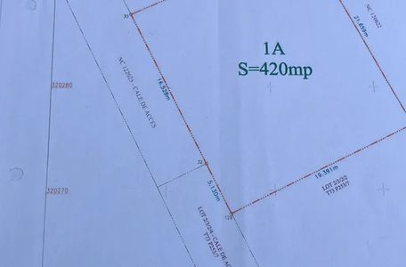 Teghes, Domnești: teren de 420 mp cu front de 21 m