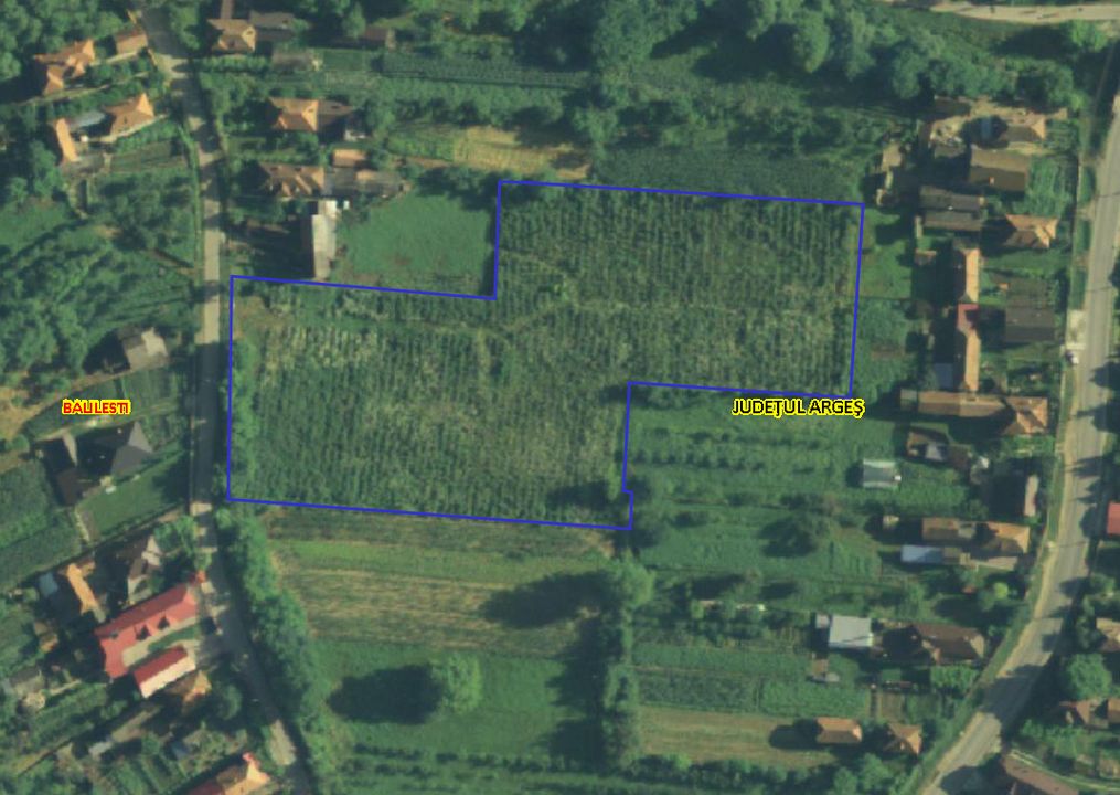 Teren la tara intravilan Bajesti, Balilesti, Arges | 9.464 mp | 7 euro/mp