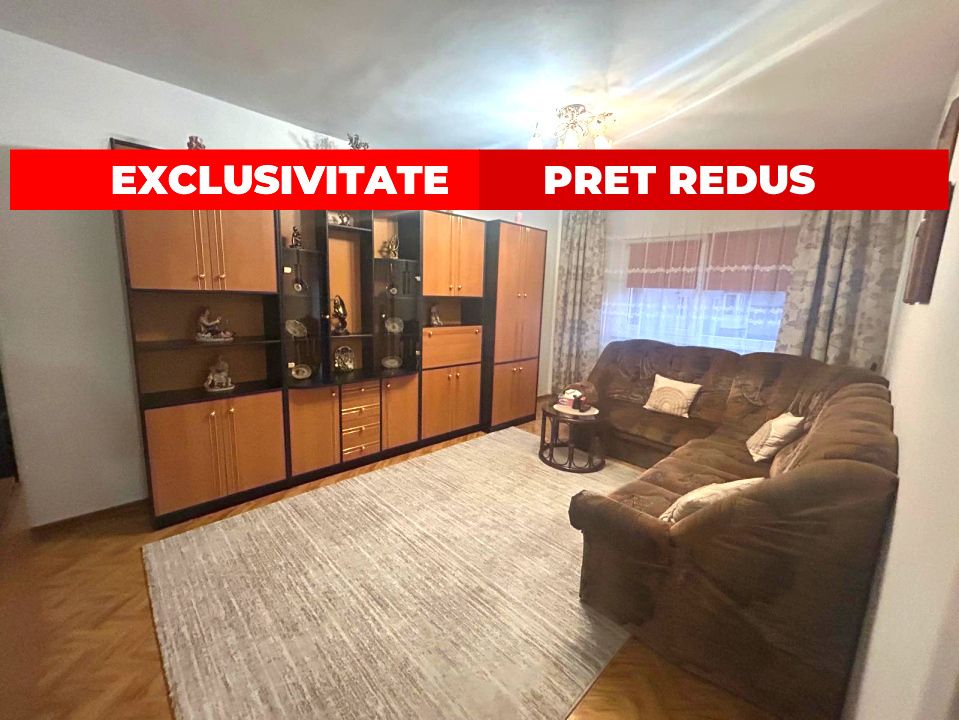 Apartament 3 camere Tractorul etaj 2 poziție excelentă mobilat și utilat