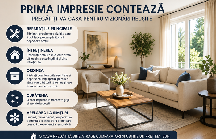 Prima impresie vinde: Cum pregătiți locuința pentru vizionări reușite