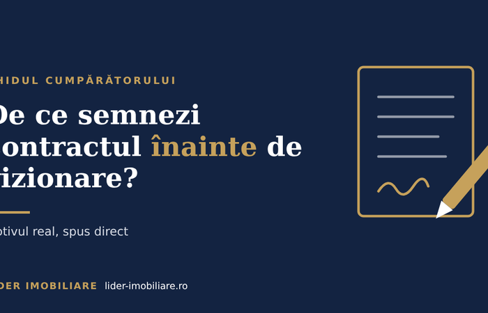 De ce semnezi contractul de intermediere  înainte de vizionare