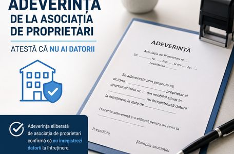 Adeverinta de la asociatia de proprietari pentru vanzare! Iata cateva informatii!